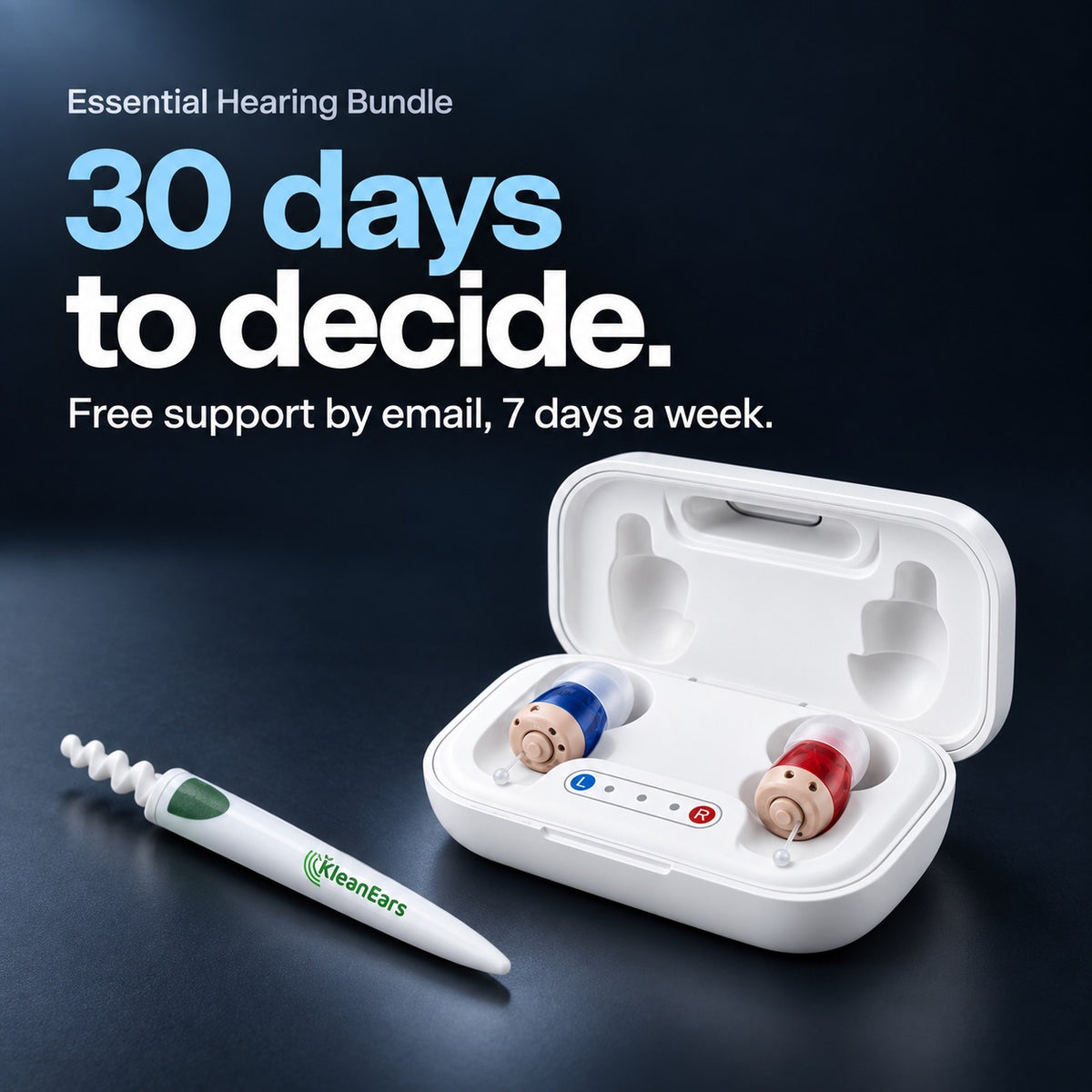 Essential Hearing Bundle. 30 days to decide. Free support by email, 7 days a week