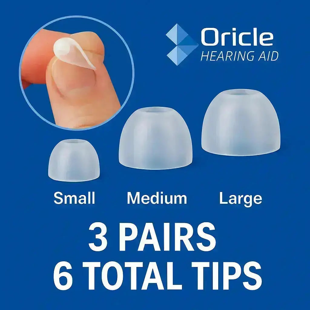 Oricle Hearing Aid PRO - Hearing Aid Tips - 6 Pack - Monthly + $2.75 Shipping image