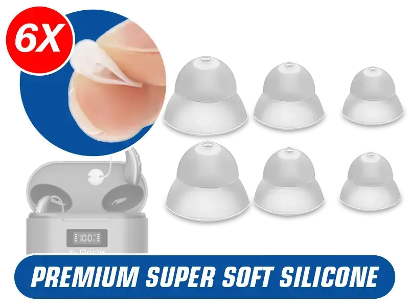 Oricle Hearing True Fit - BTE - Hearing Aid Tips - 6 pack - Monthly Oricle Hearing