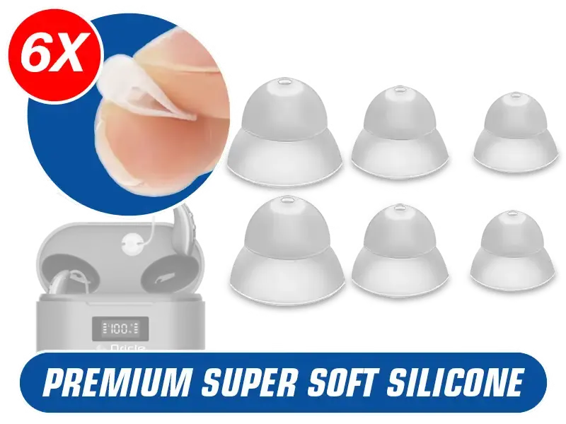 Oricle Hearing True Fit - BTE - Hearing Aids Tips - 6 Pack - Monthly + $2.75 Shipping image