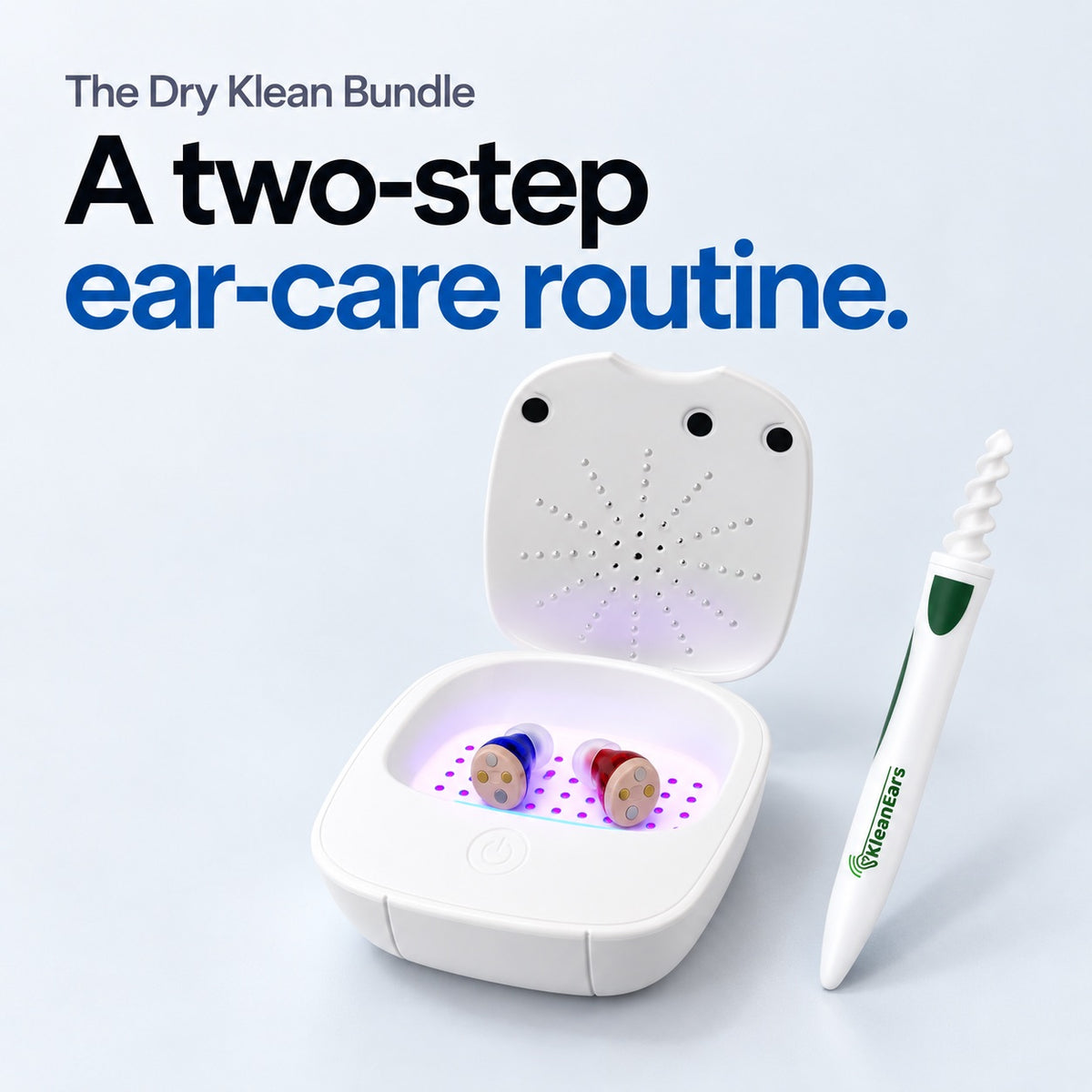 The Dry Klean Bundle. A two-step ear-care routine